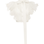 Leo Lin Jasmine Appliqué Flutter Sleeve Top - Leo Lin Dress - Australian Luxury Fashion - Shop at Luxury Shoes 