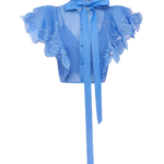Leo Lin Jasmine Appliqué Flutter Sleeve Top - Leo Lin Dress - Australian Luxury Fashion - Shop at Luxury Shoes 