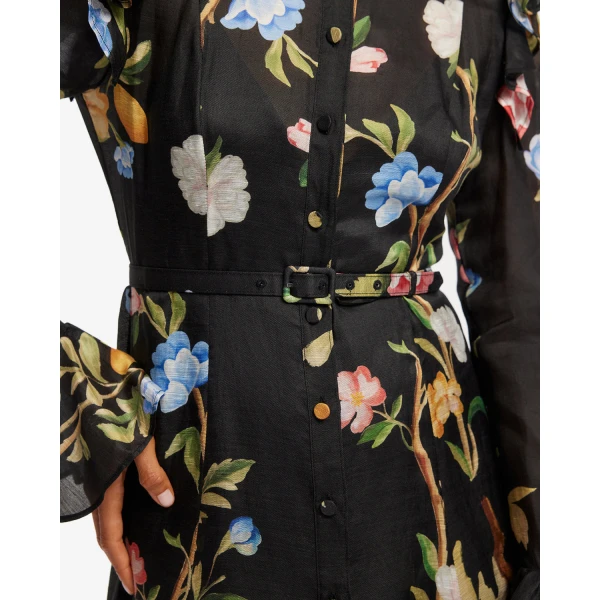 Leo Lin Katrina Butterfly Sleeve Midi Dress - Leo Lin Dress - Australian Luxury Fashion - Shop at Luxury Shoes 