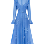 Leo Lin Katrina Appliqué Butterfly Sleeve Midi Dress - Leo Lin Dress - Australian Luxury Fashion - Shop at Luxury Shoes 