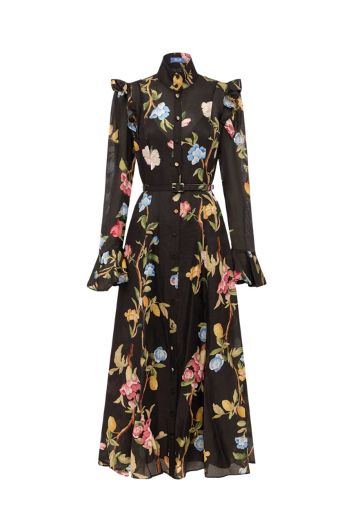 Leo Lin Katrina Butterfly Sleeve Midi Dress - Leo Lin Dress - Australian Luxury Fashion - Shop at Luxury Shoes 