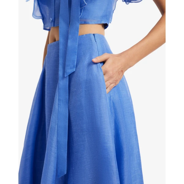 Leo Lin Leila Appliqué Midi Skirt - Leo Lin Dress - Australian Luxury Fashion - Shop at Luxury Shoes 