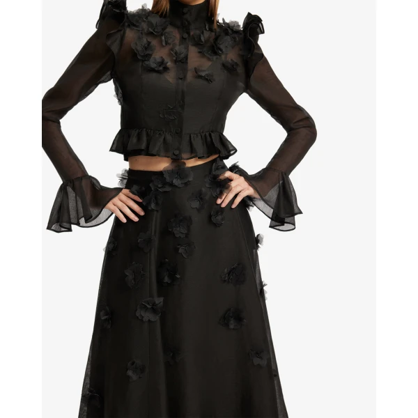 Leo Lin Leila Petal Midi Skirt - Leo Lin Dress - Australian Luxury Fashion - Shop at Luxury Shoes 