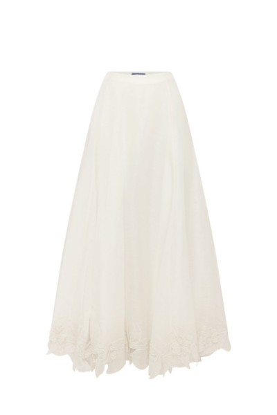 Leo Lin Leila Appliqué Midi Skirt - Leo Lin Dress - Australian Luxury Fashion - Shop at Luxury Shoes 