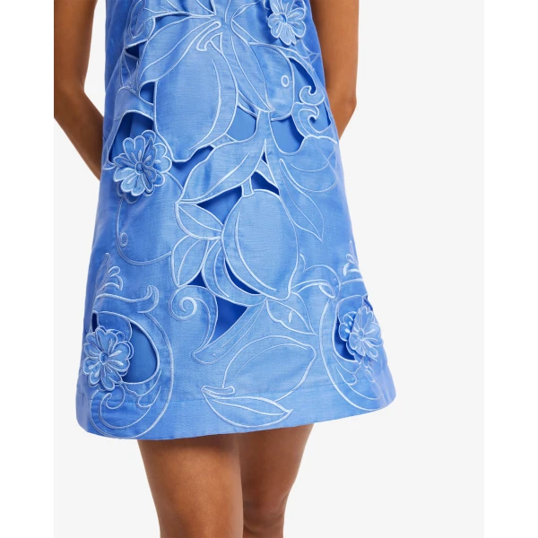 Leo Lin Lola Appliqué Halterneck Mini Dress - Leo Lin Dress - Australian Luxury Fashion - Shop at Luxury Shoes 