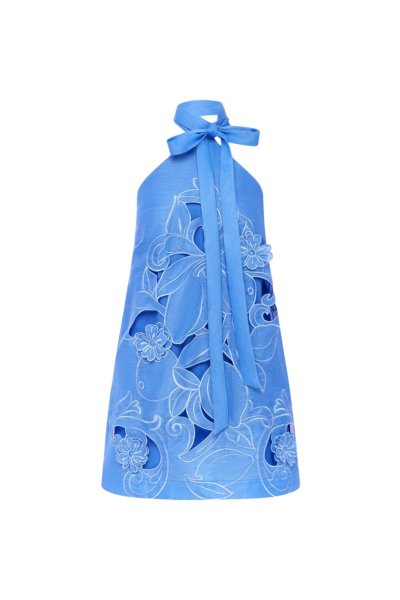 Leo Lin Lola Appliqué Halterneck Mini Dress - Leo Lin Dress - Australian Luxury Fashion - Shop at Luxury Shoes 
