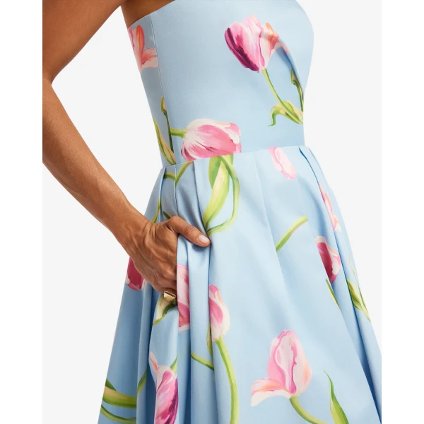 Leo Lin Lynn Bustier Midi Dress - Leo Lin Dress - Australian Luxury Fashion - Shop at Luxury Shoes 