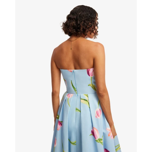 Leo Lin Lynn Bustier Midi Dress - Leo Lin Dress - Australian Luxury Fashion - Shop at Luxury Shoes 