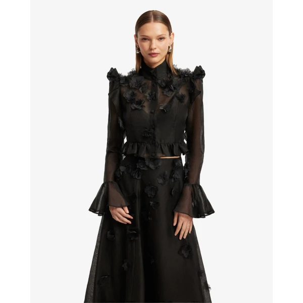Leo Lin Maeve Petal Butterfly Long Sleeve Top - Leo Lin Dress - Australian Luxury Fashion - Shop at Luxury Shoes 
