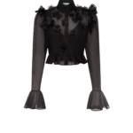 Leo Lin Maeve Petal Butterfly Long Sleeve Top - Leo Lin Dress - Australian Luxury Fashion - Shop at Luxury Shoes 