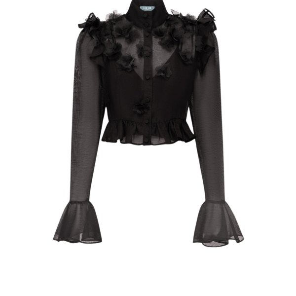 Leo Lin Maeve Petal Butterfly Long Sleeve Top - Leo Lin Dress - Australian Luxury Fashion - Shop at Luxury Shoes 