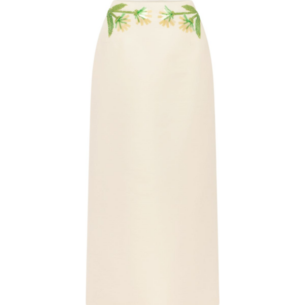 Leo Lin Quinn Embellished Wool Midi Skirt - Leo Lin Dress - Australian Luxury Fashion - Shop at Luxury Shoes 