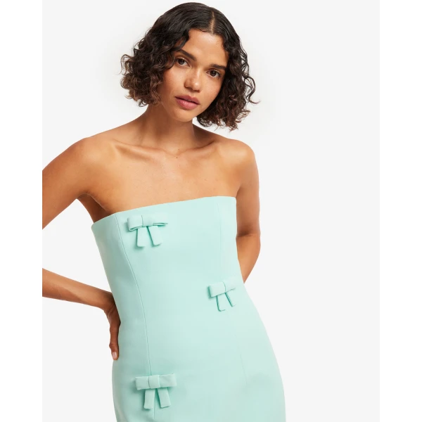 Leo Lin Rayna Bow Bustier Maxi Dress - Leo Lin Dress - Australian Luxury Fashion - Shop at Luxury Shoes 