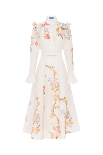 Leo Lin Selina Butterfly Sleeve Midi Dress - Leo Lin Dress - Australian Luxury Fashion - Shop at Luxury Shoes 