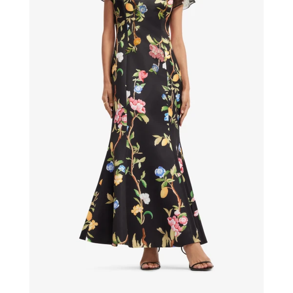 Leo Lin Sofia Embellished Puff Sleeve Maxi Dress - Leo Lin Dress - Australian Luxury Fashion - Shop at Luxury Shoes 