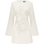 Leo Lin Suzanne Appliqué Bell Sleeve Mini Dress - Leo Lin Dress - Australian Luxury Fashion - Shop at Luxury Shoes 