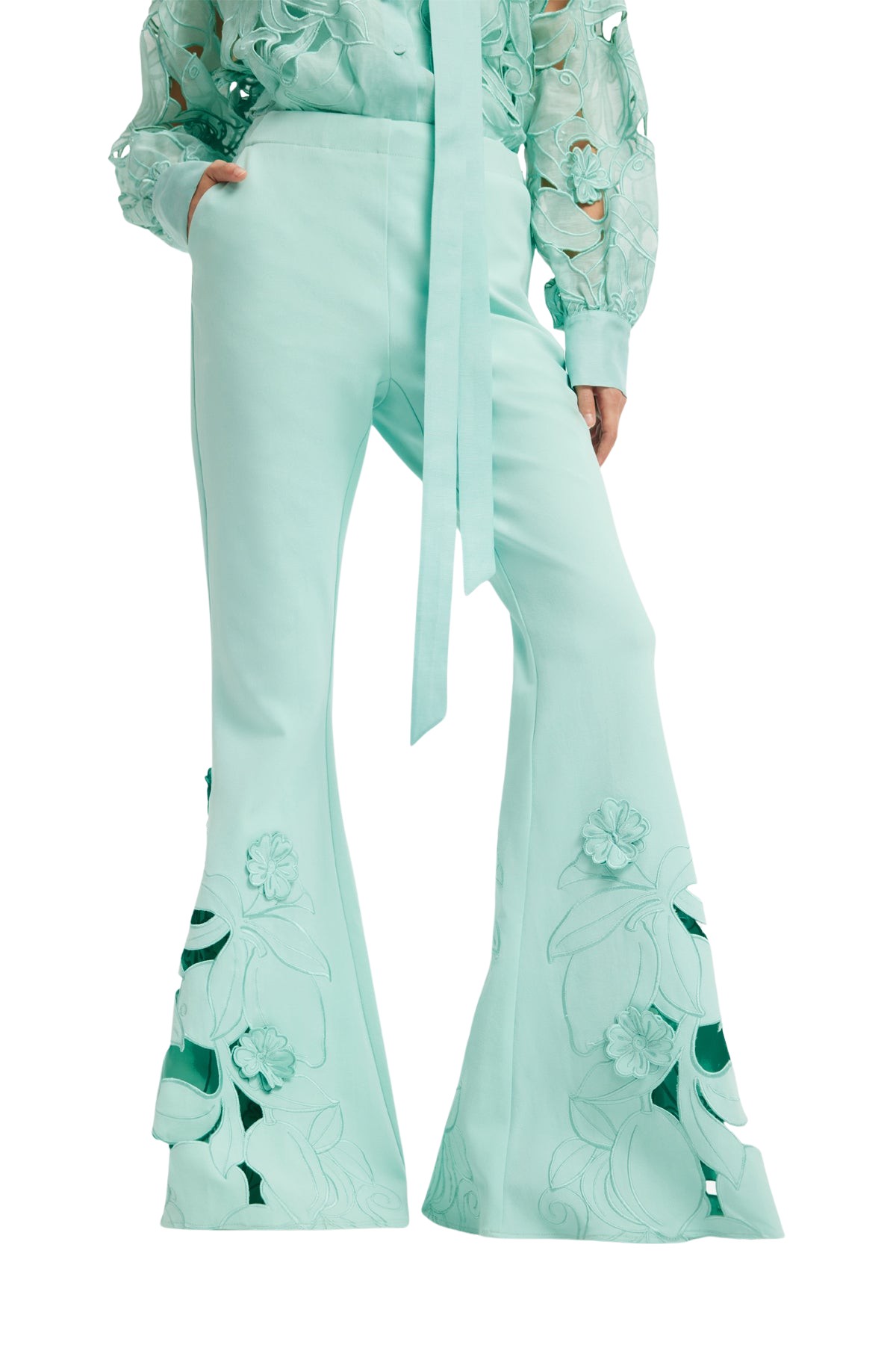 Leo-Lin-Vera22481_nobg Leo Lin Vera Appliqué Flared Pants - Leo Lin Dress - Australian Luxury Fashion - Shop at Luxury Shoes
