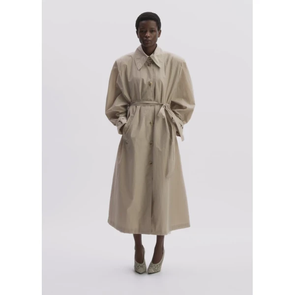 Magda Butrym Belted Trench Coat In Beige