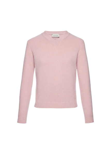 Magda Butrym Cashmere V-neck sweater in light pink