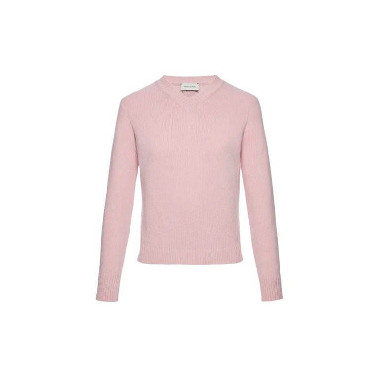 Magda Butrym Cashmere V-neck sweater in light pink