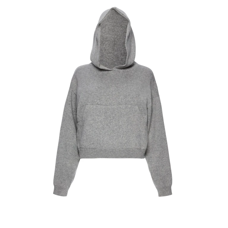 Magda Butrym Cashmere and cotton hoodie in grey