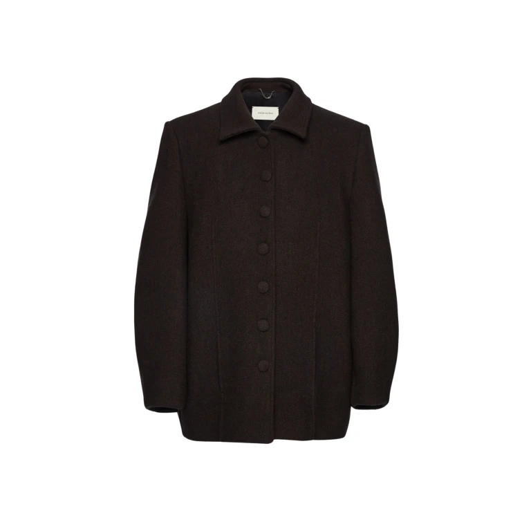 Magda Butrym Cashmere jacket with collar in brown