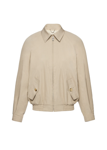 Magda Butrym Cotton zip-front jacket in beige