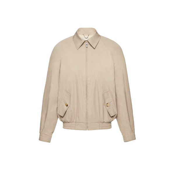 Magda Butrym Cotton zip-front jacket in beige