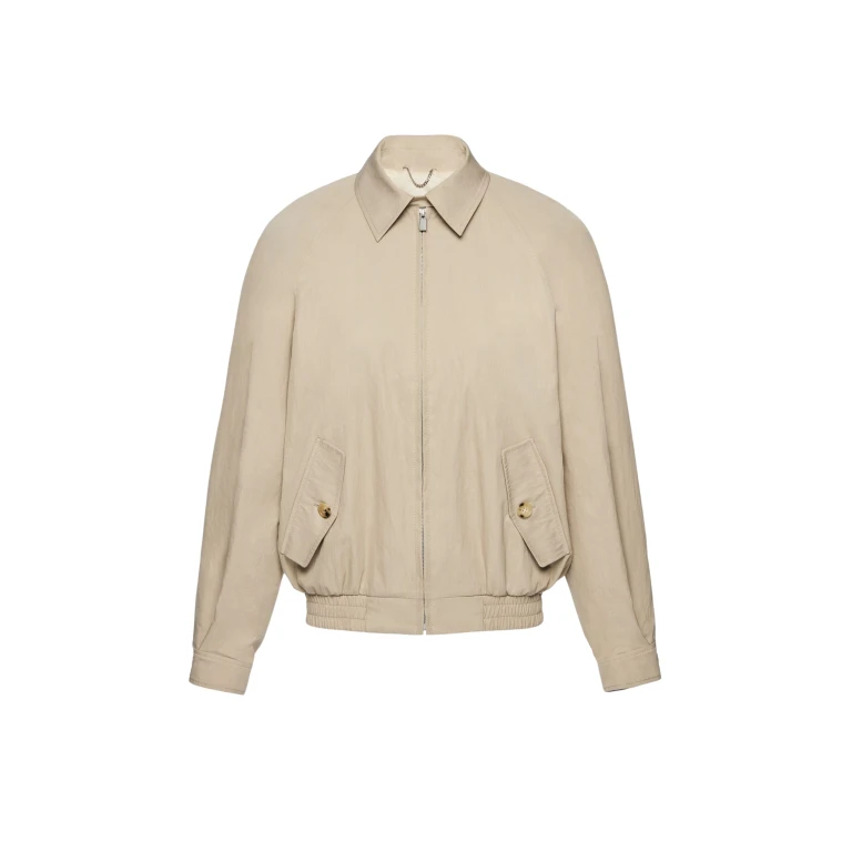Magda Butrym Cotton zip-front jacket in beige