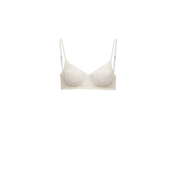 Magda Butrym Crochet bra in white