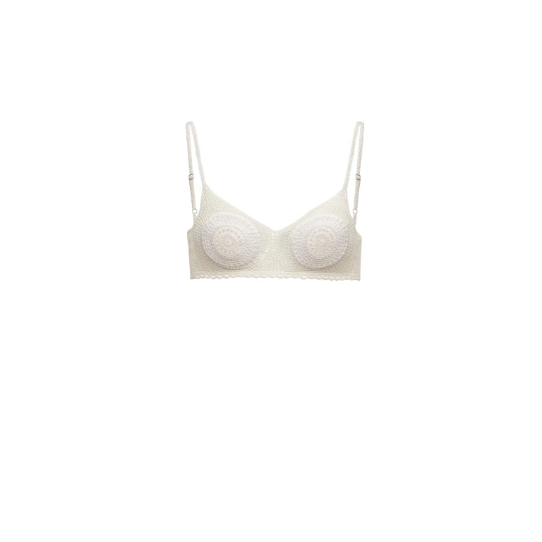 Magda Butrym Crochet bra in white