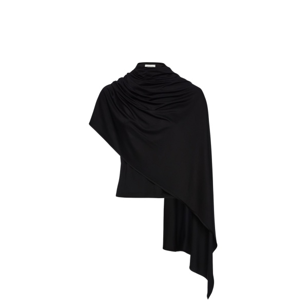 Magda Butrym Fitted t-shirt with scarf in black