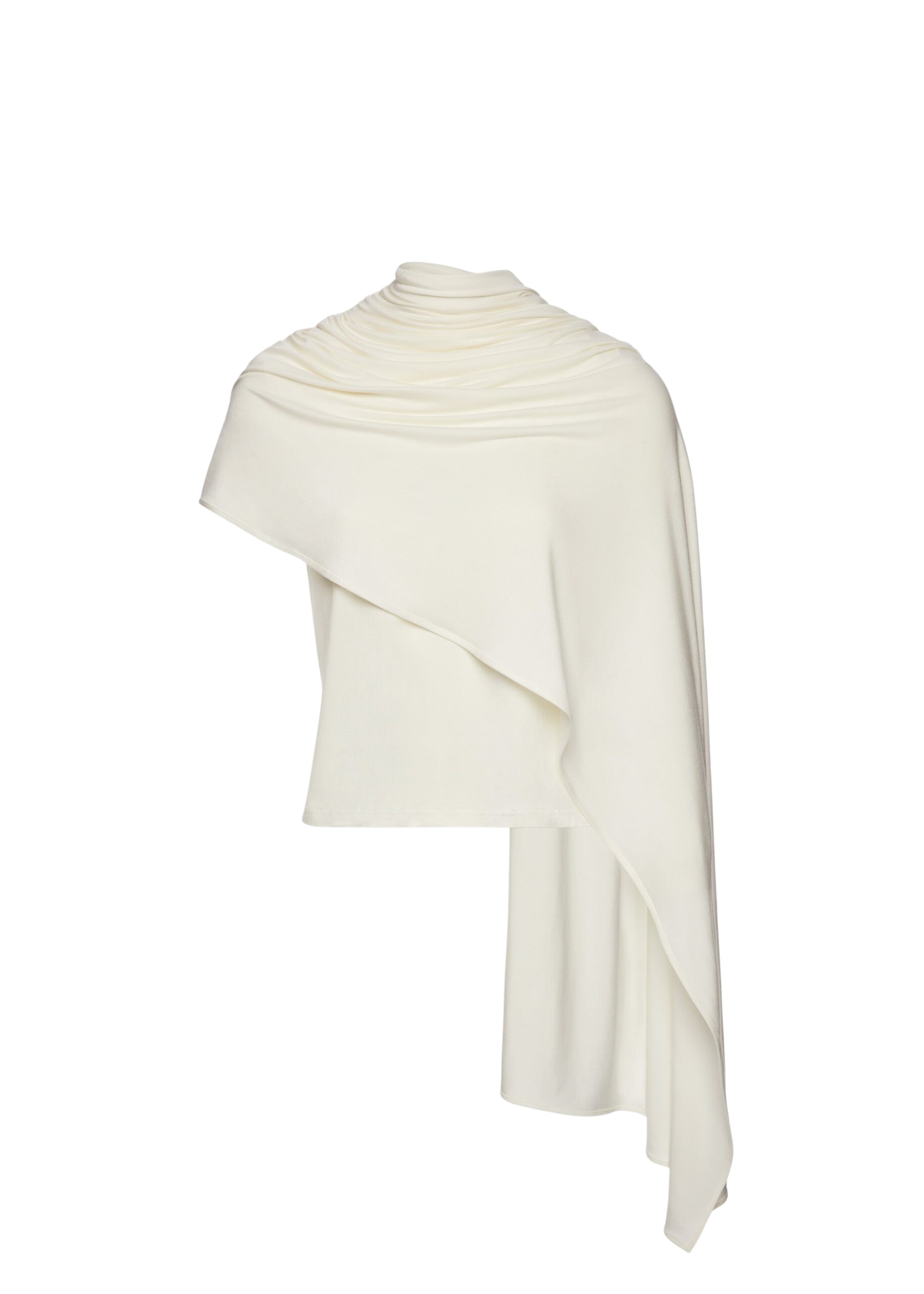 Magda Butrym Fitted t-shirt with scarf in cream