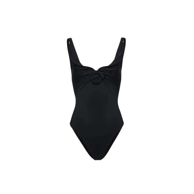 Magda Butrym Flower detail swimsuit in black