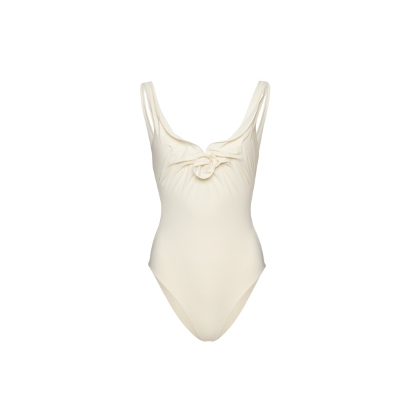 Magda Butrym Flower detail swimsuit in cream