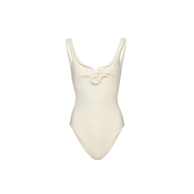 Magda Butrym Flower detail swimsuit in cream