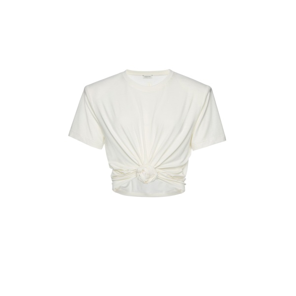 Magda Butrym Knotted t-shirt in cream