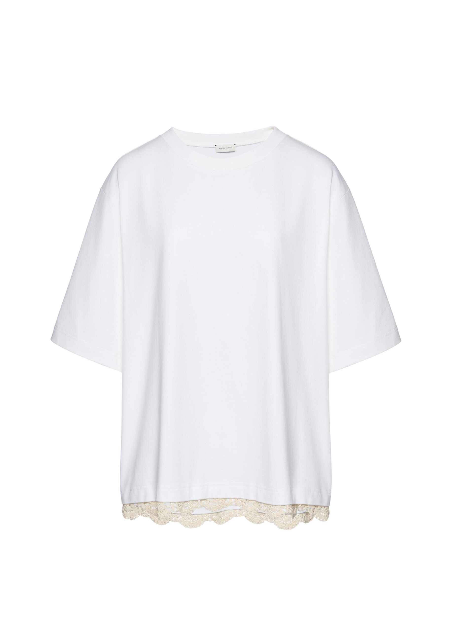 Magda Butrym Lace detail oversized t-shirt in white