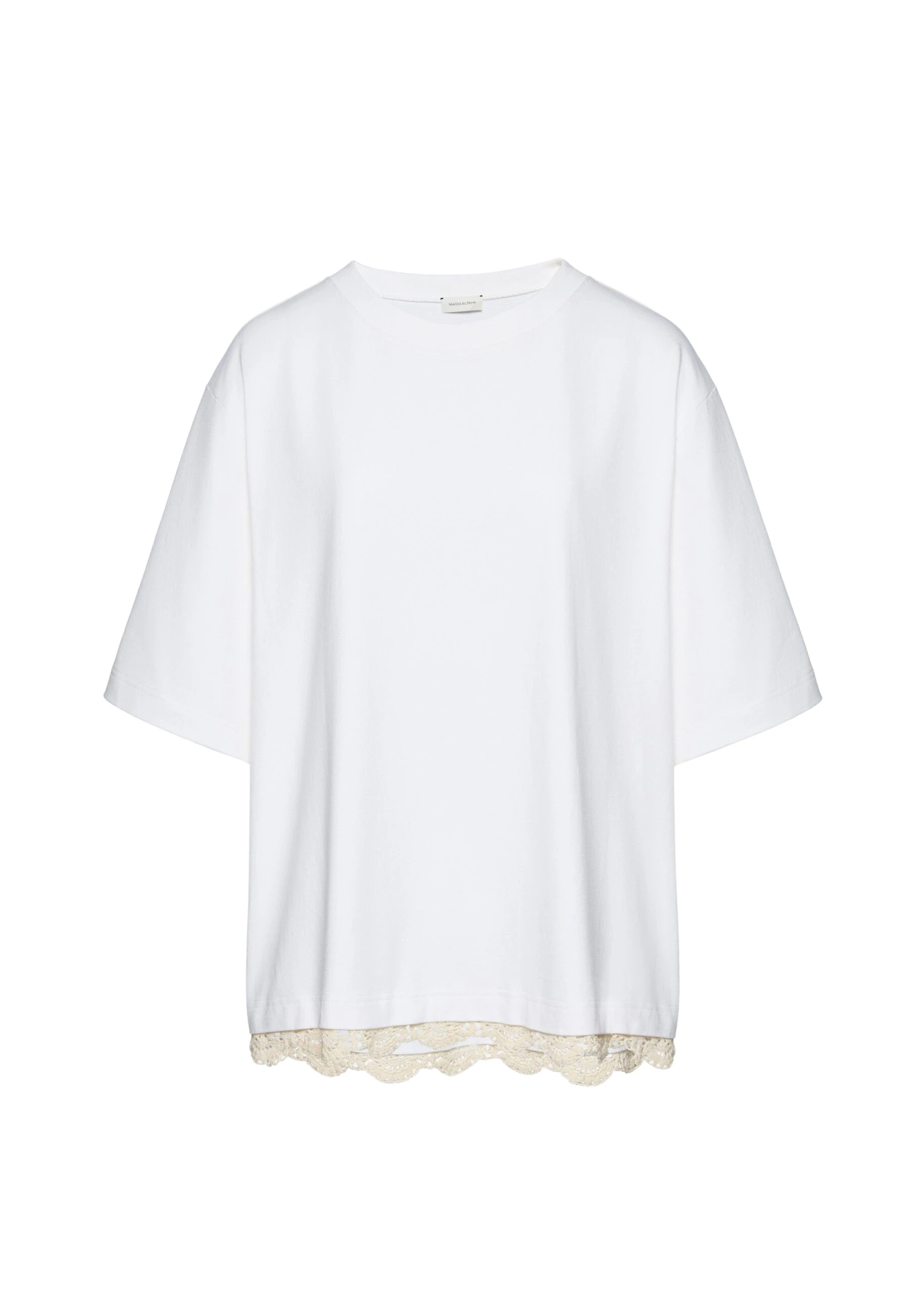 Magda Butrym Lace detail oversized t-shirt in white Top