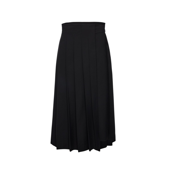 Magda Butrym Long pleated wrap skirt in black