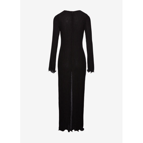 Magda Butrym Long sleeve crepe beach maxi dress in black, view 2