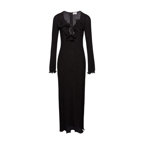 Magda Butrym Long sleeve crepe beach maxi dress in black