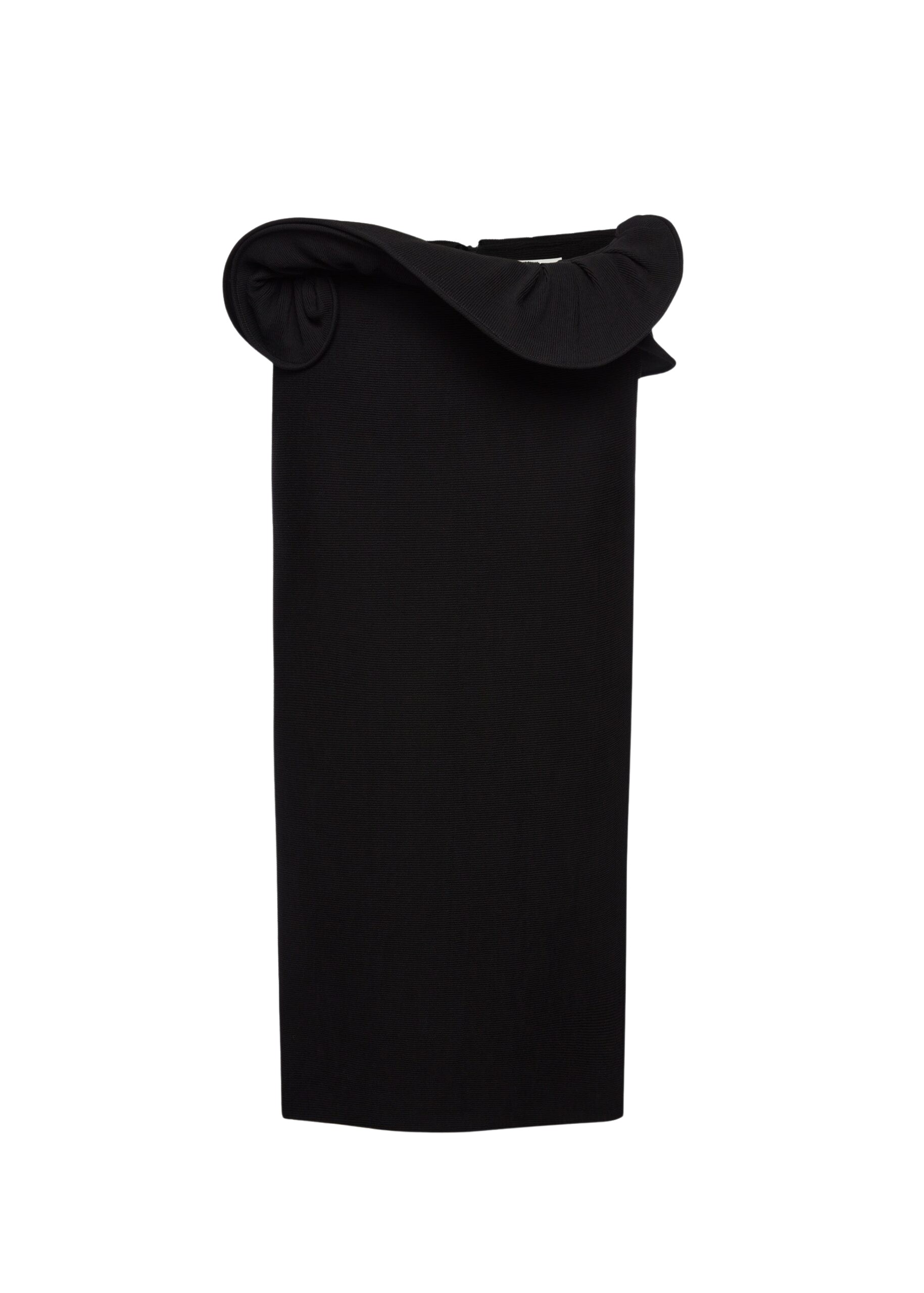 Magda Butrym Midi skirt with hand-twisted flower detail in black