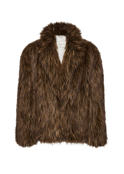 Magda Butrym Oversized faux fur jacket in brown