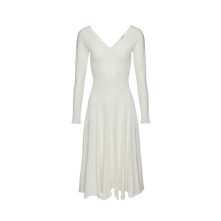 Magda Butrym Pleated knit dress in white