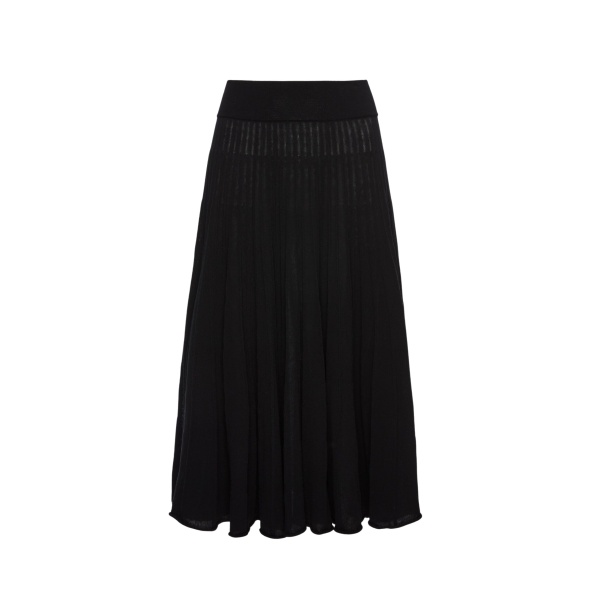 Magda Butrym Pleated knit skirt in black