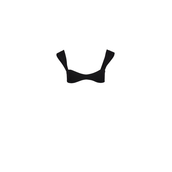 Magda Butrym Retro bustier swim top in black