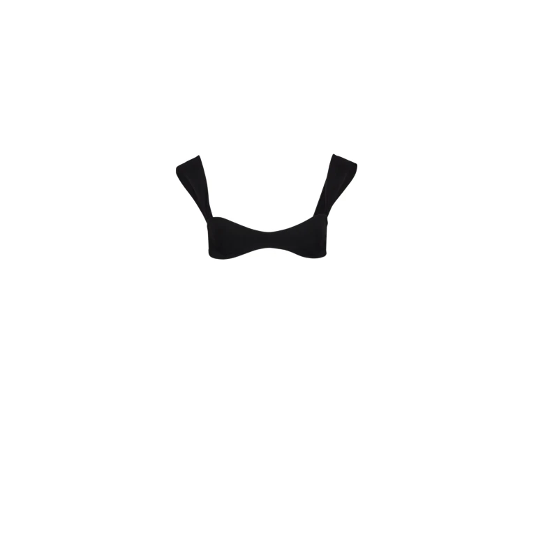 Magda Butrym Retro bustier swim top in black