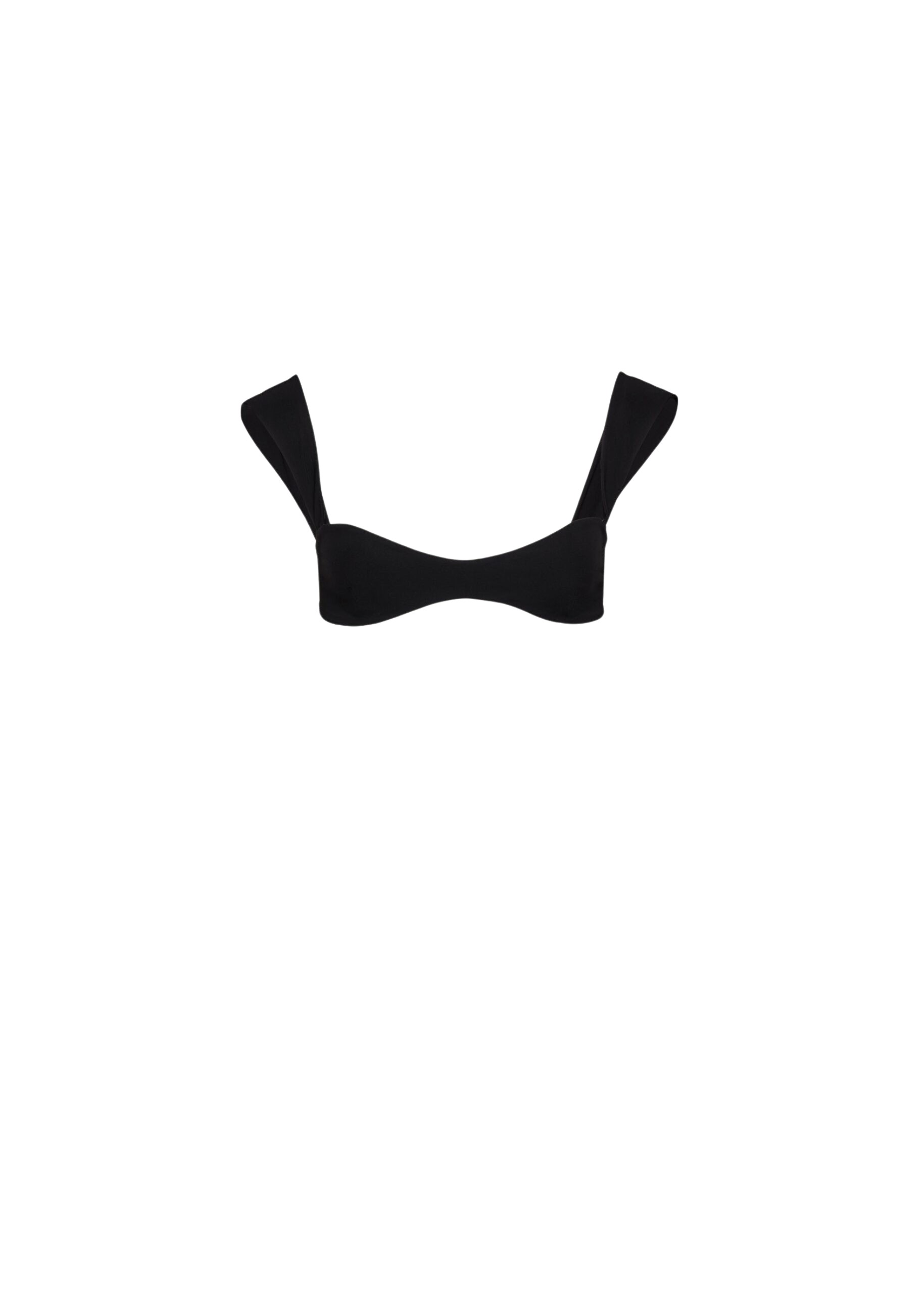 Magda Butrym Retro bustier swim top in black