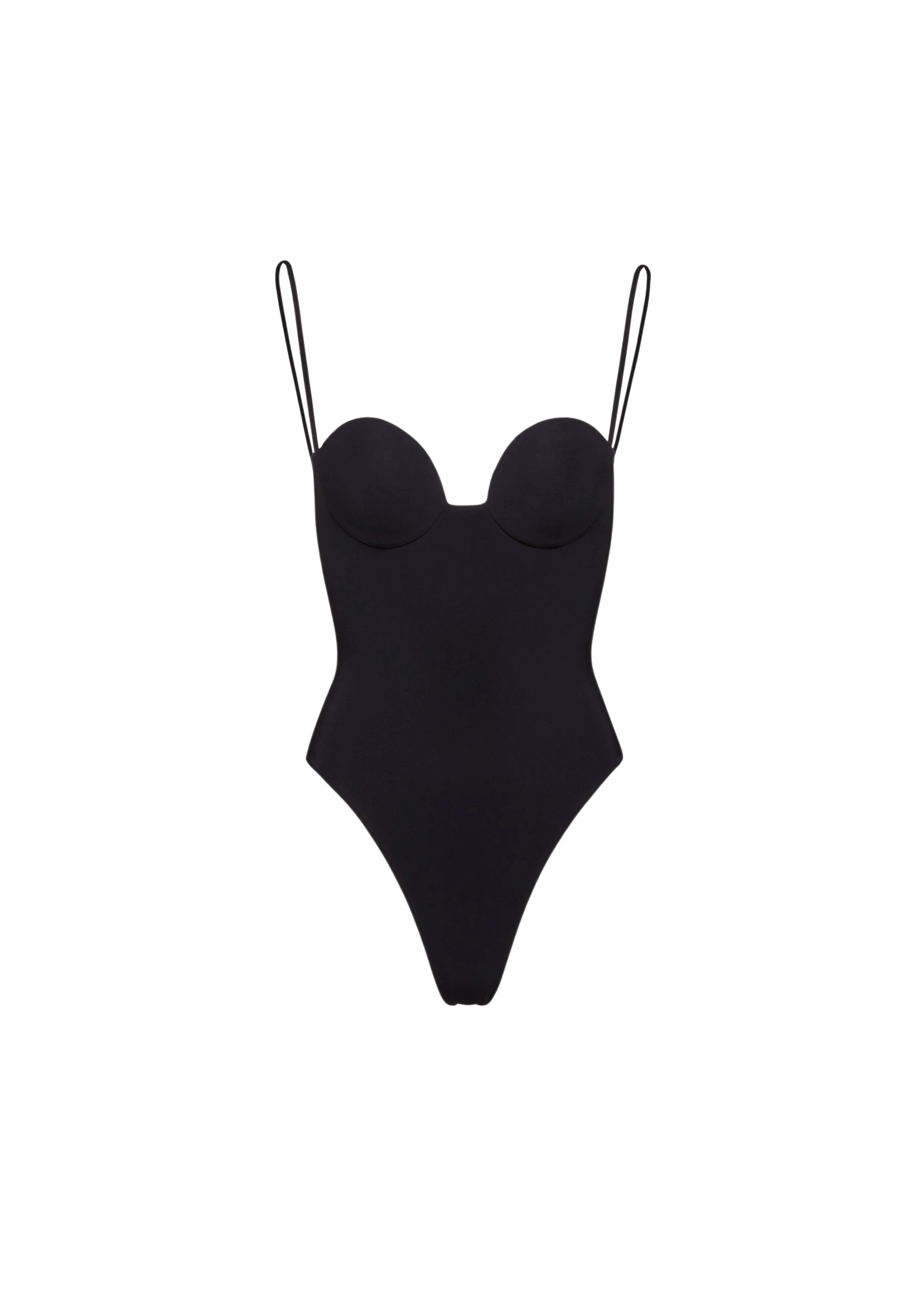 Magda Butrym Retro bustier swimsuit in black